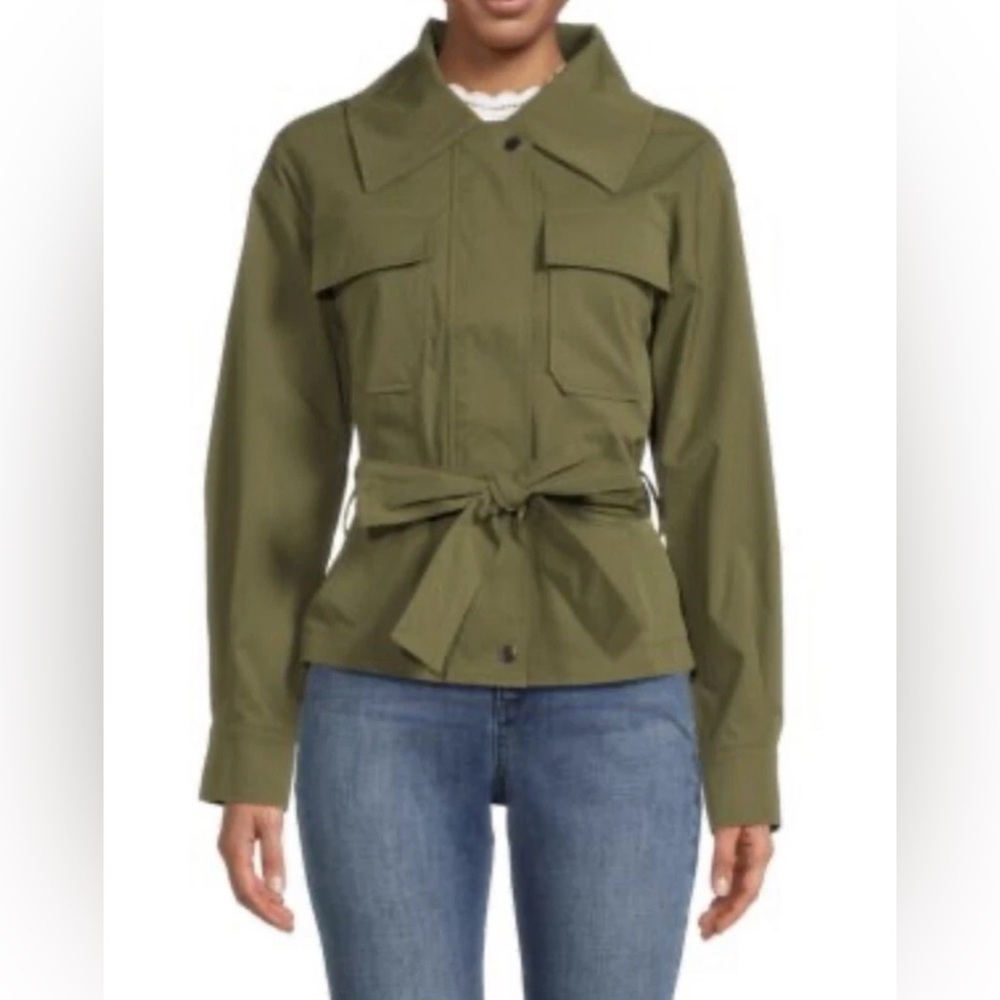 Bagatelle cargo green jacket tie front detailed sz L